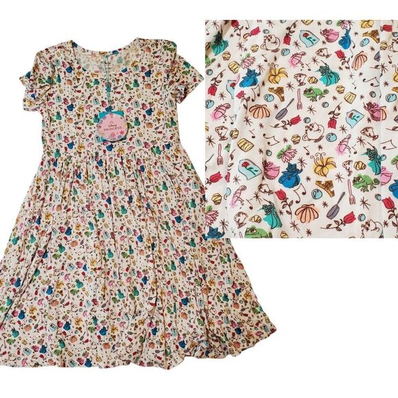 Posh Peanut Disney Princess Friends White Twirl Dress Size 7Y-8Y Rare NWT NEW - Picture 2 of 9
